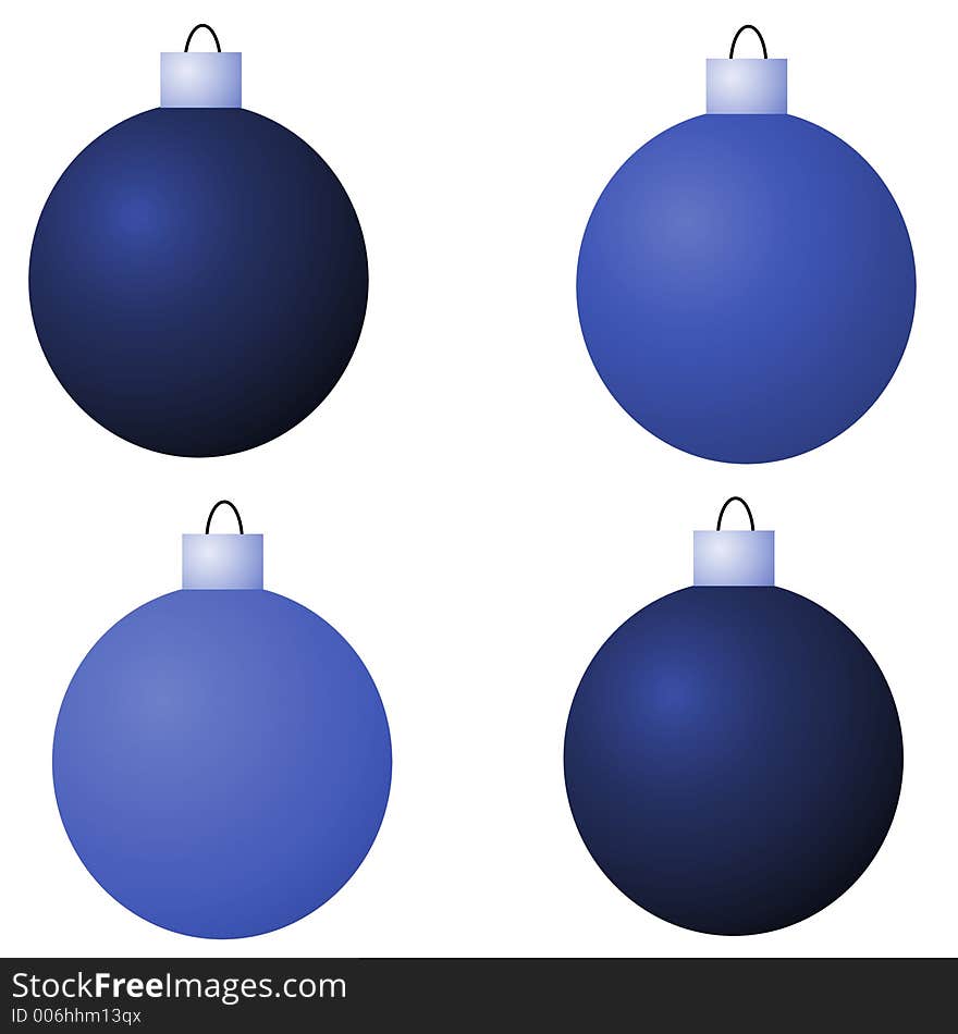 Blue christmas ornaments