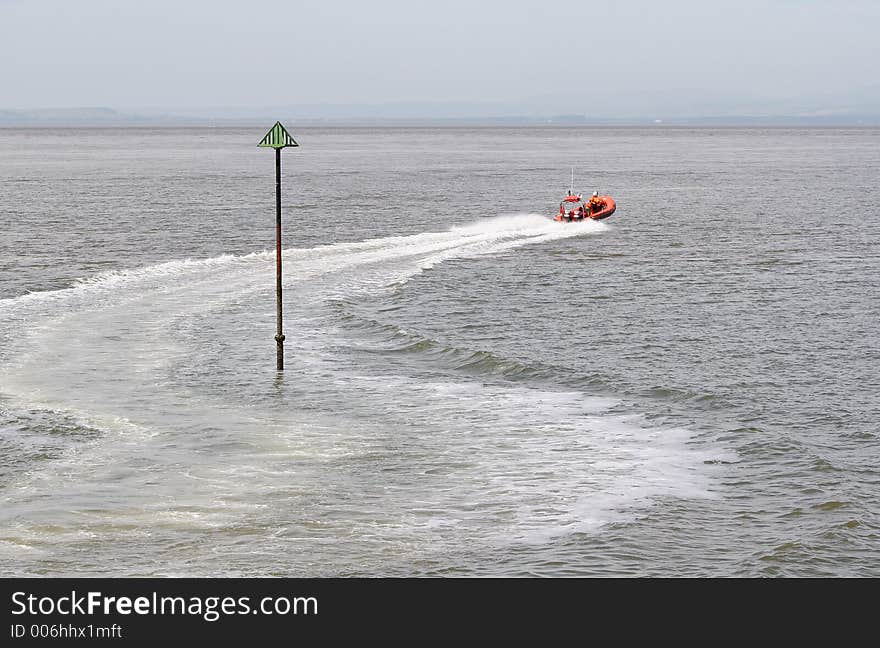 Lifeboat crew on exercise