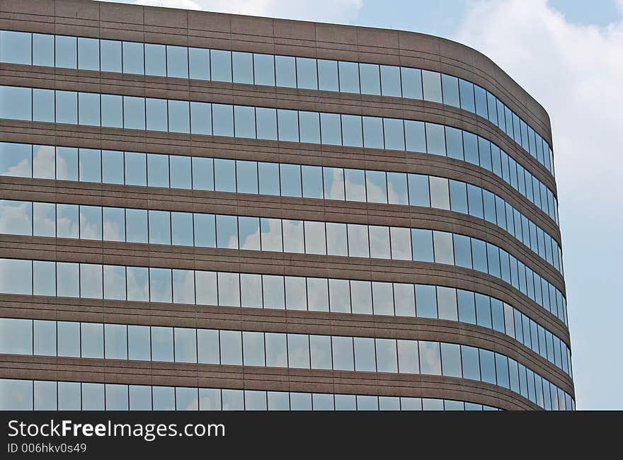 Brick and glass office building. Brick and glass office building