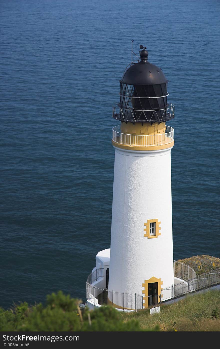 Lighthouse at Maughold Head in the Isle of Man. Lighthouse at Maughold Head in the Isle of Man