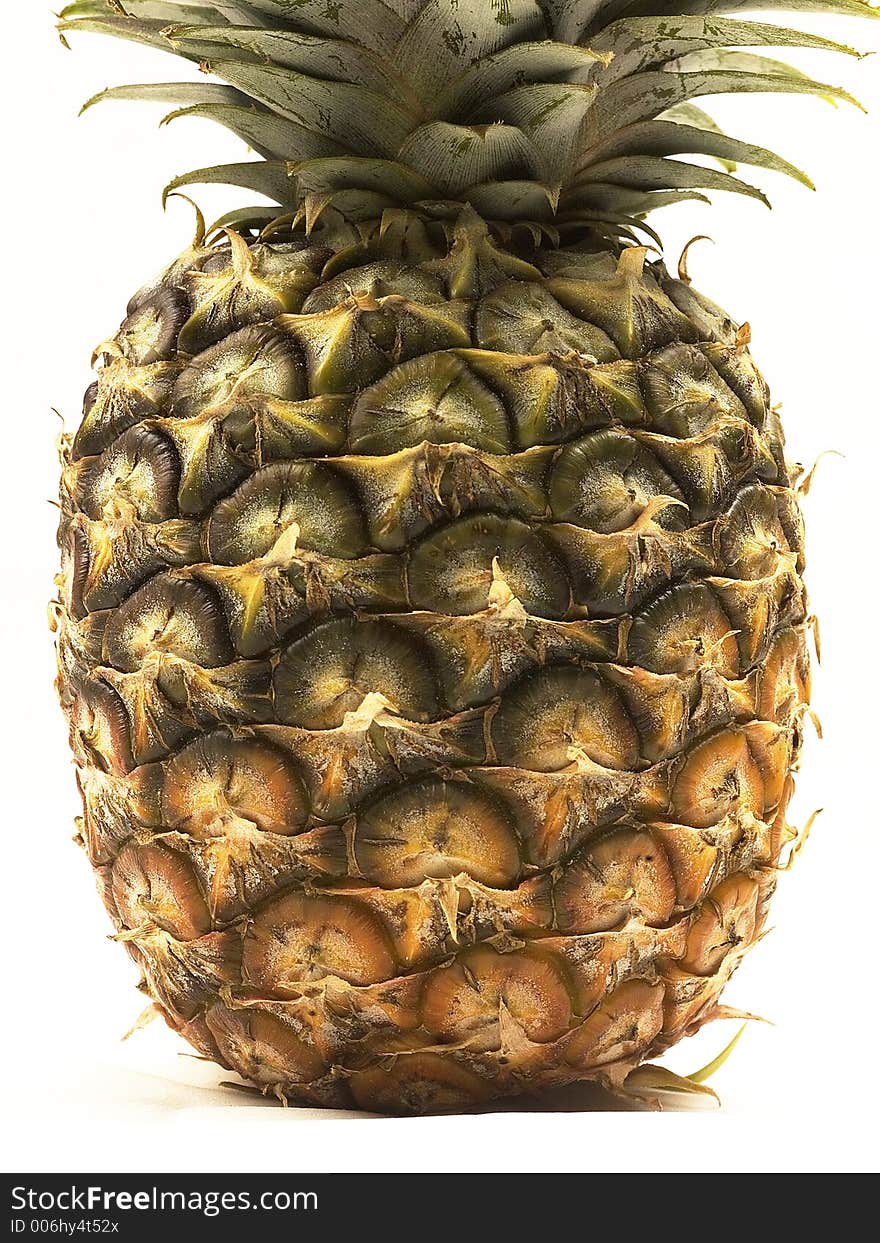 Pineapple fruit on white background