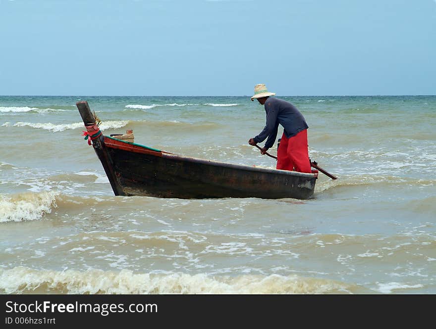 Man and boat