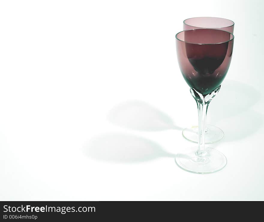 Twin glasses for wine