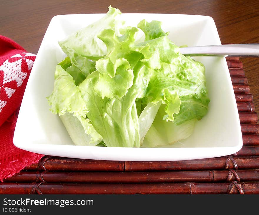 Salad of lettuce