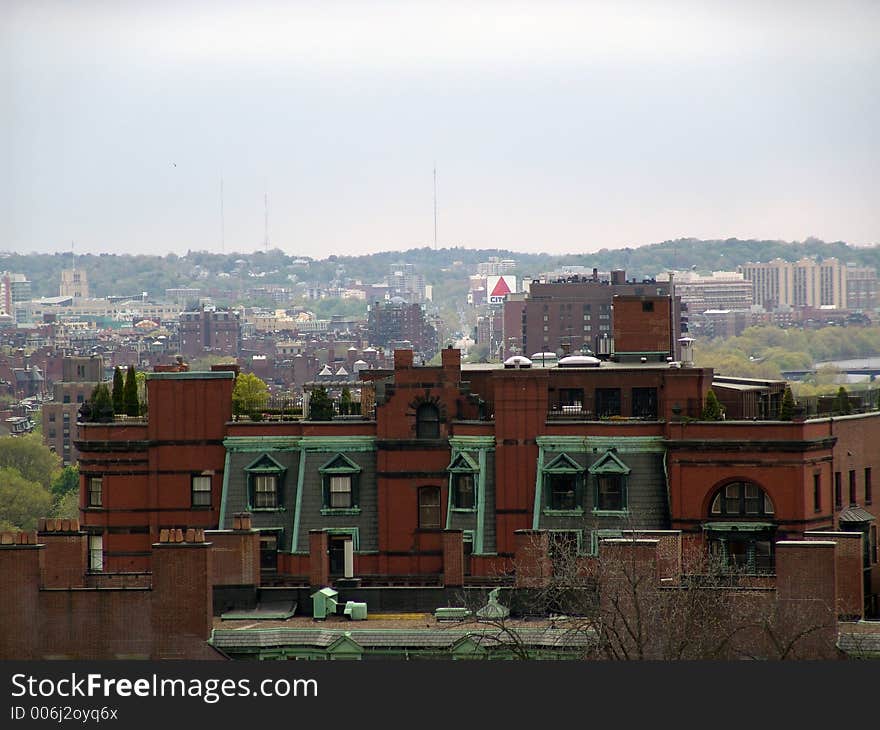 Boston Brownstone Skyline