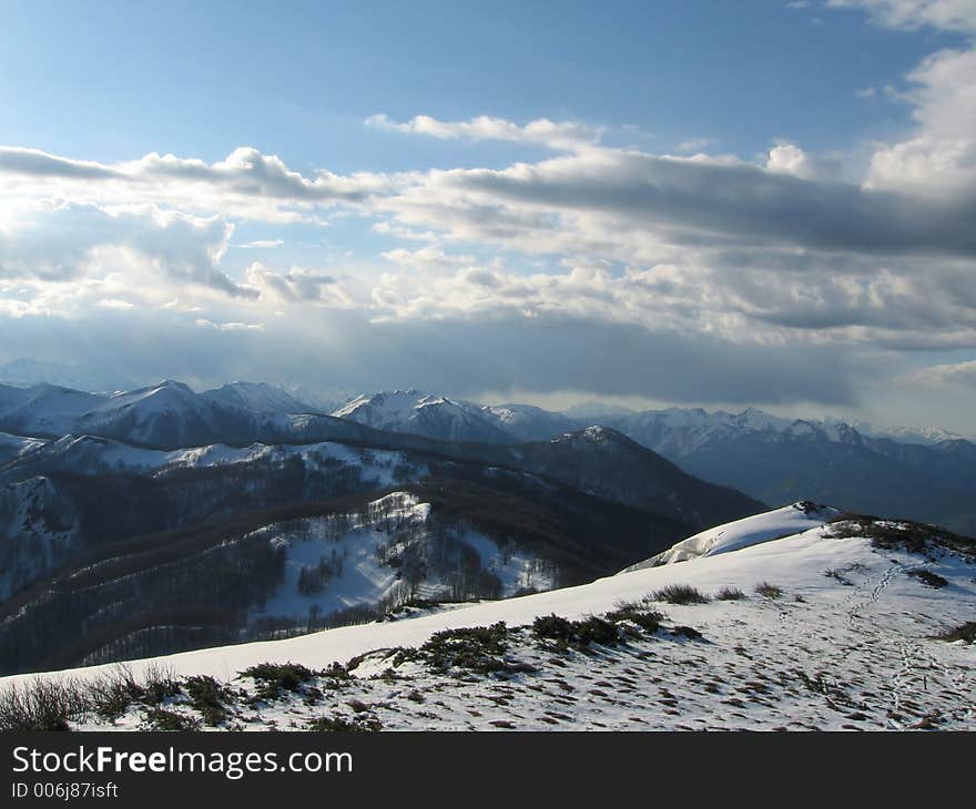 Snow mountains. Snow mountains