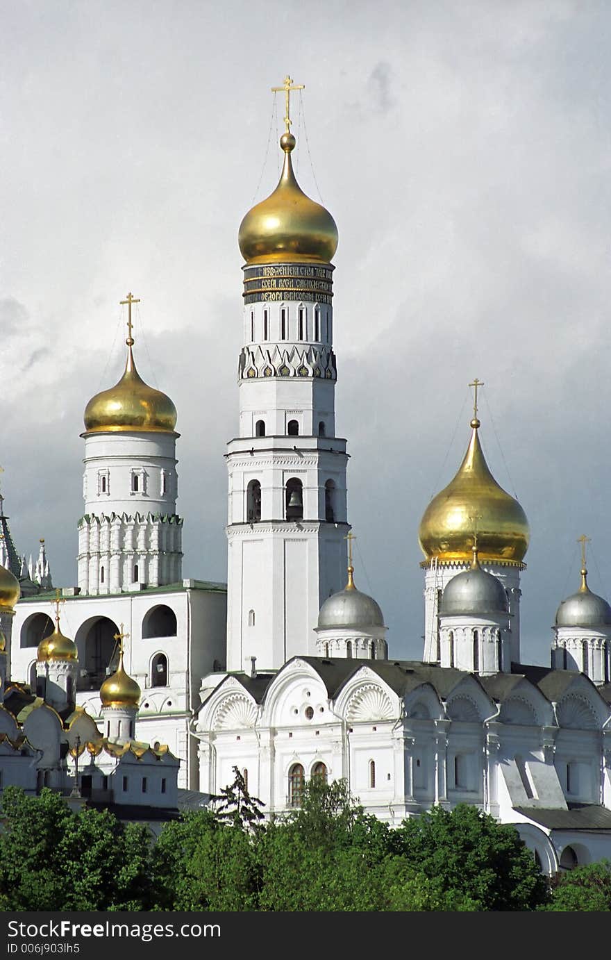 Highest belltower in Kremlin. Moscow. Highest belltower in Kremlin. Moscow