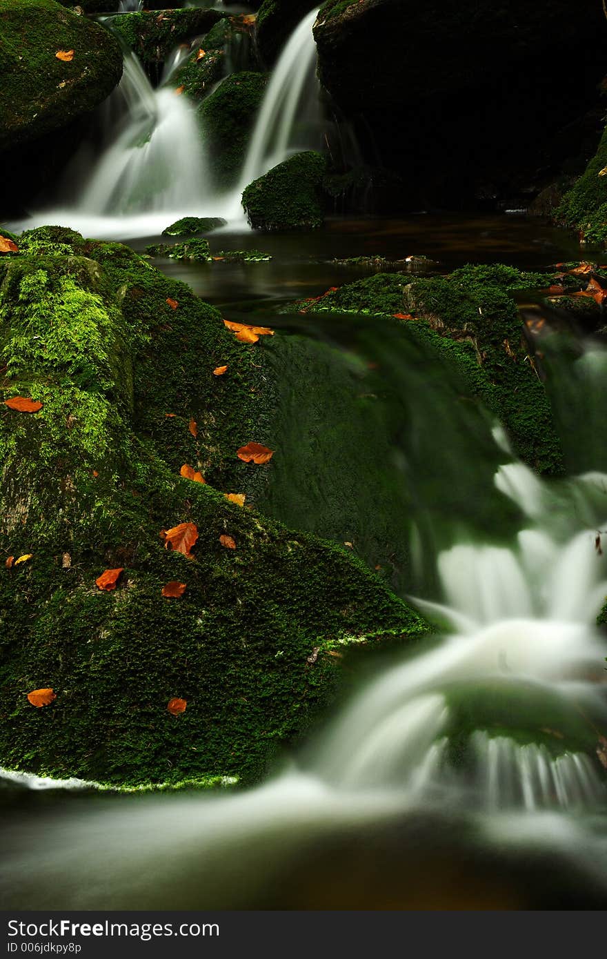 Autumn stream in Giant mountains