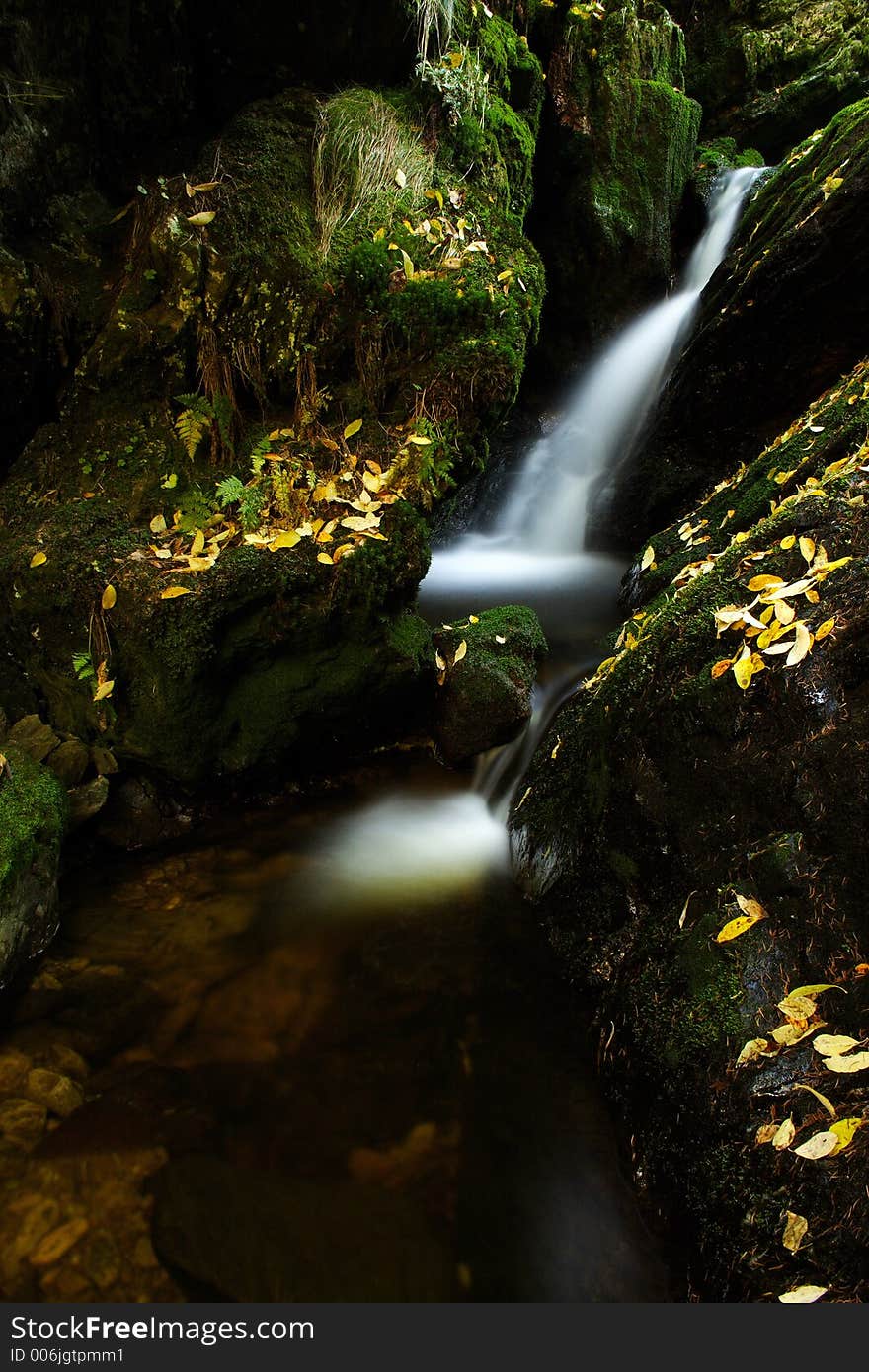 Autumn stream in Giant mountains