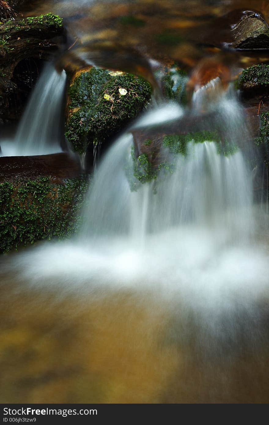 Autumn stream in Giant mountains