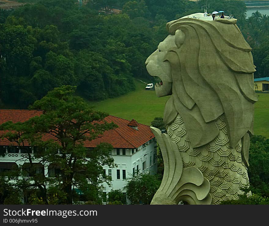 Singapore lion in santosa island