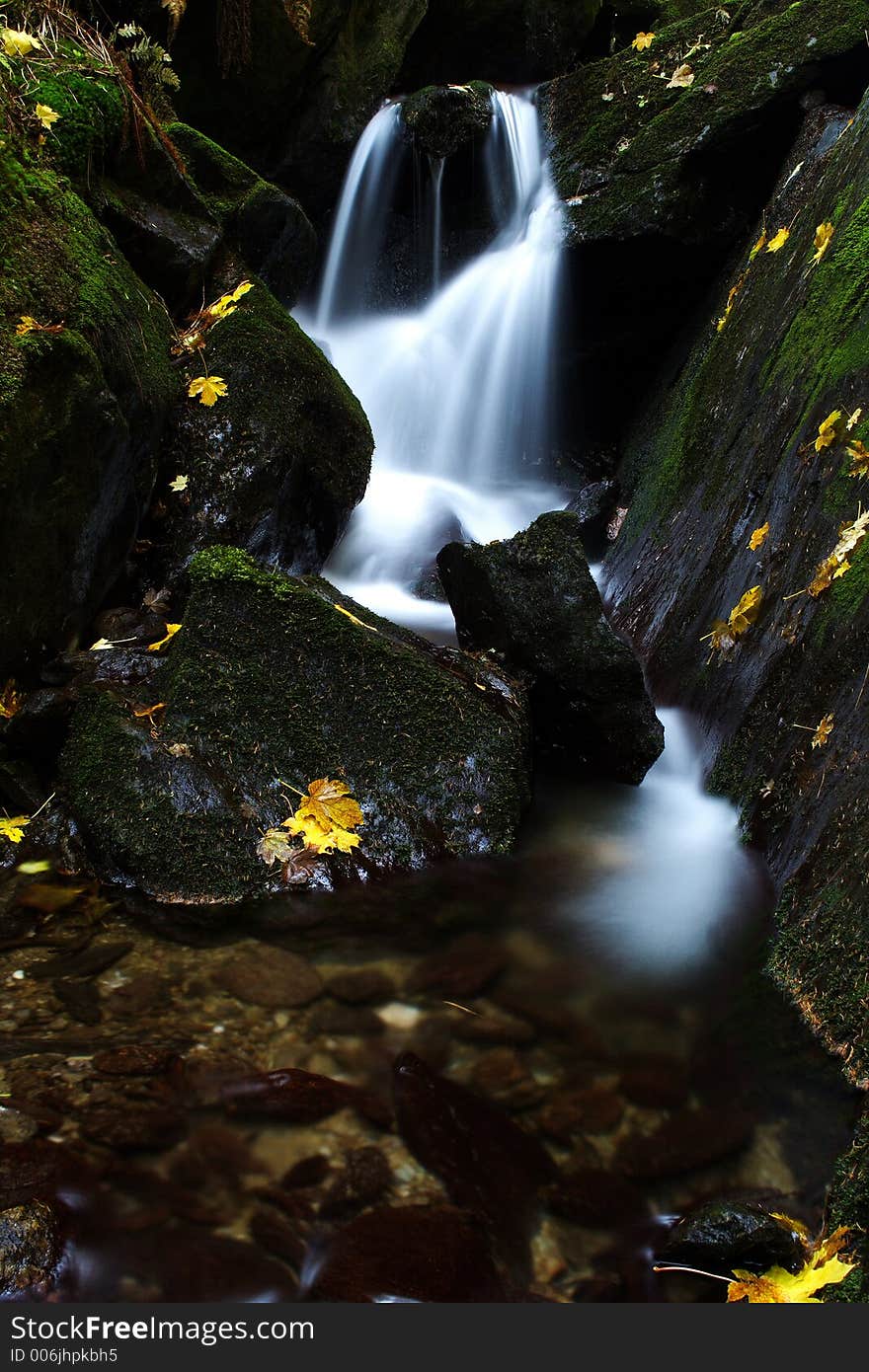 Autumn stream in Giant mountains