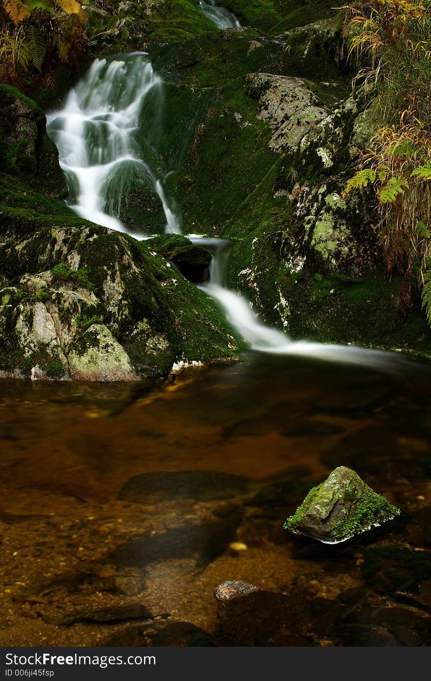 Autumn stream in Giant mountains