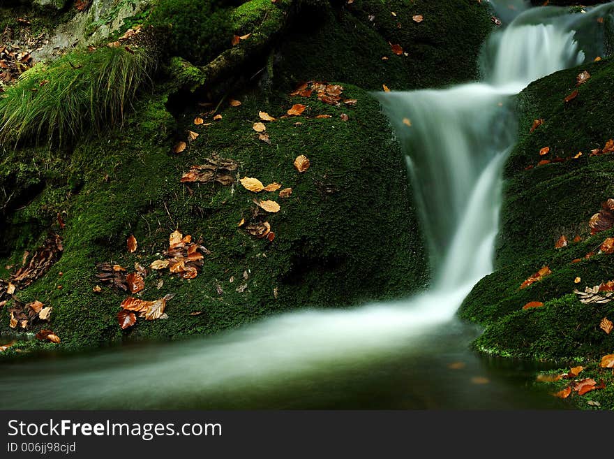 Autumn stream in Giant mountains