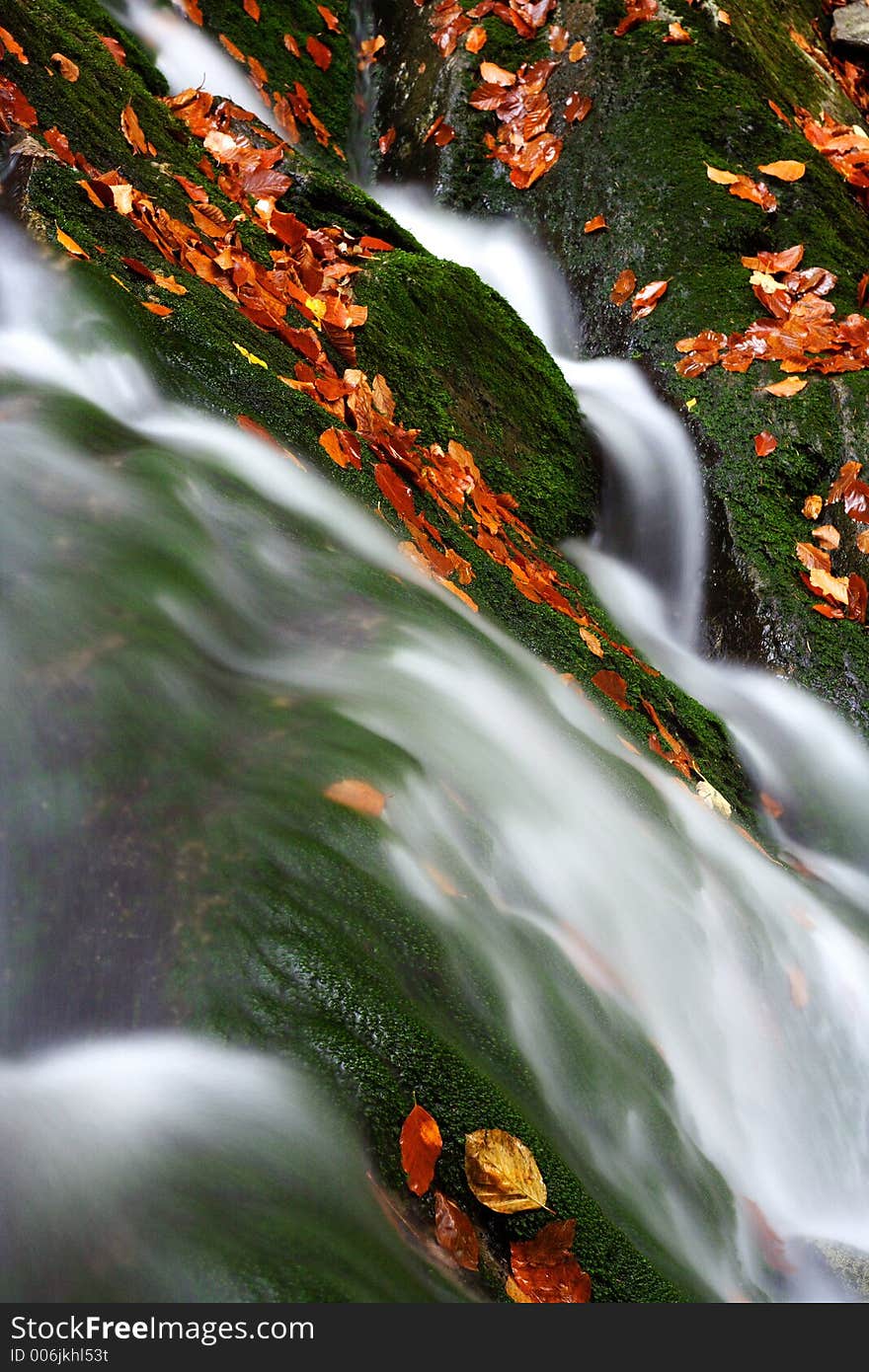 Autumn stream in Giant mountains in Czech republic