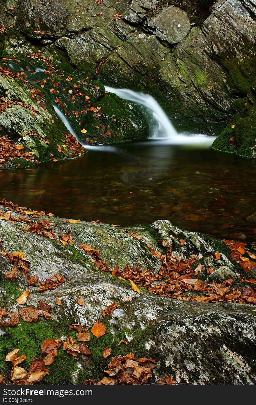 Autumn stream in Giant mountains