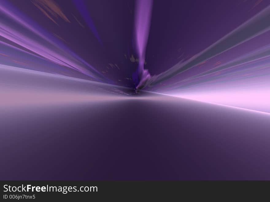 3D render illustration of an abstract violet space. 3D render illustration of an abstract violet space