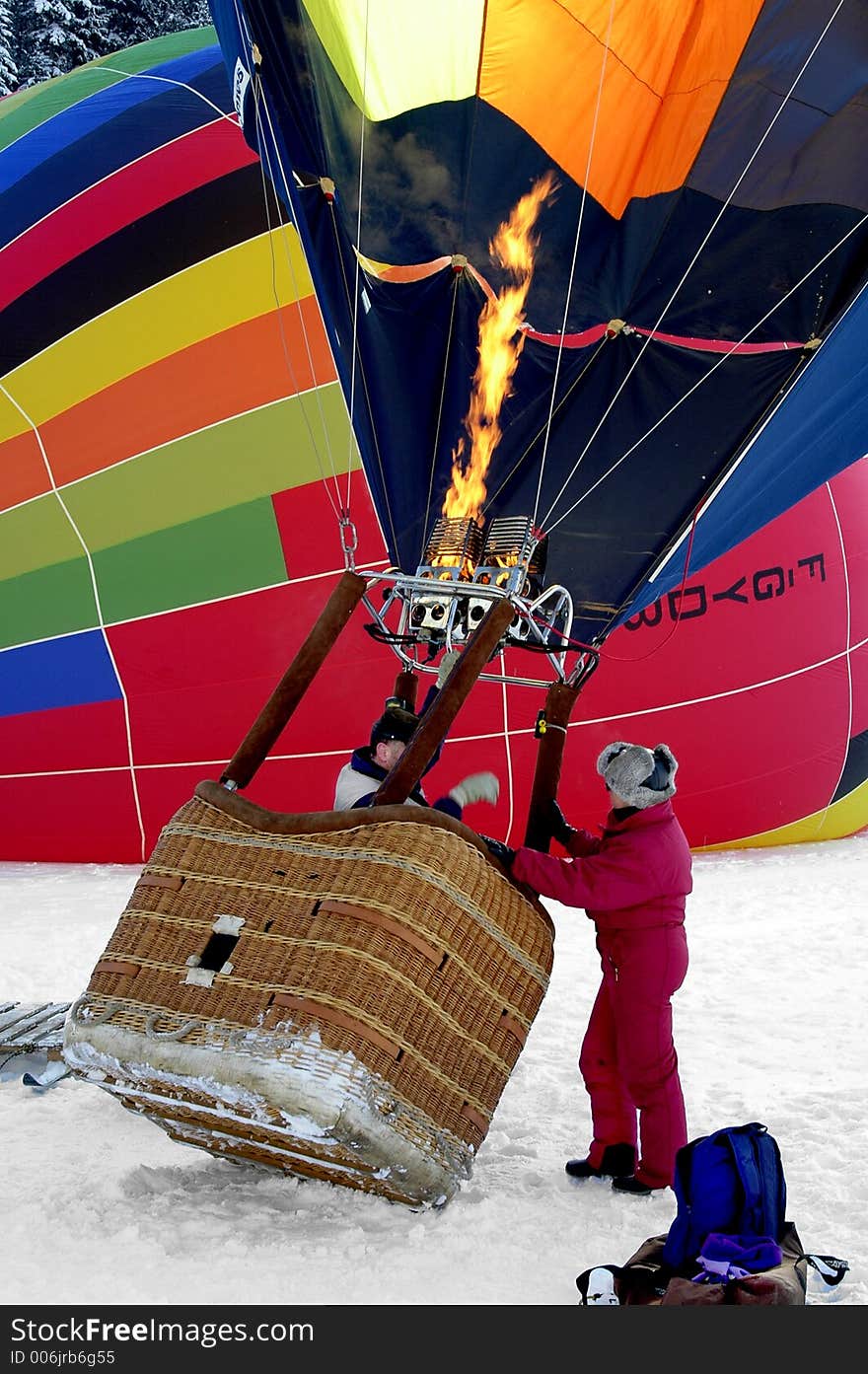 Hot air balloon at Les Carroz d'Arraches (France). Hot air balloon at Les Carroz d'Arraches (France)