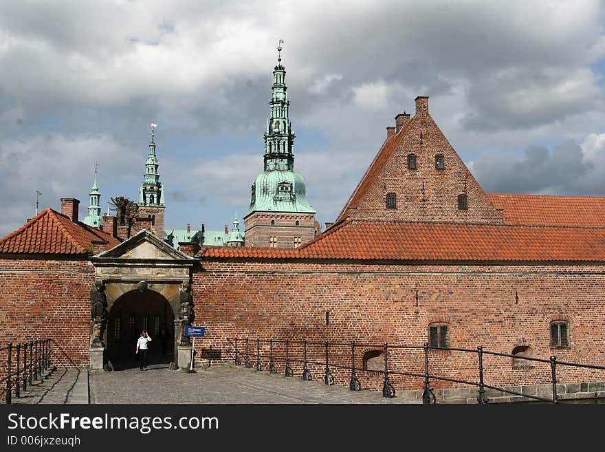 Castle  of  hilleroed in denmark (overall view). Castle  of  hilleroed in denmark (overall view)