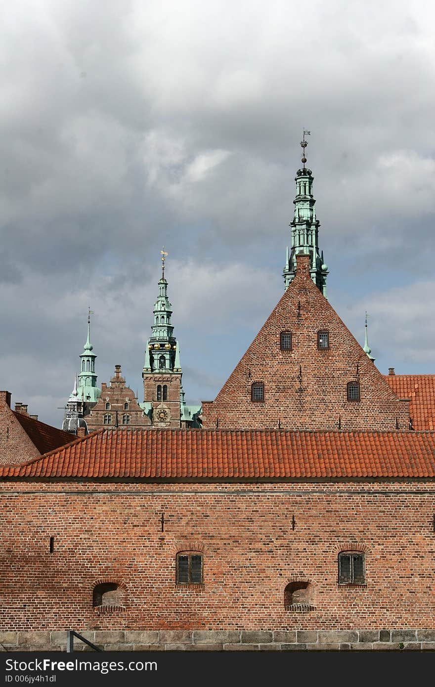 Castle  of  hilleroed in denmark (overall view). Castle  of  hilleroed in denmark (overall view)