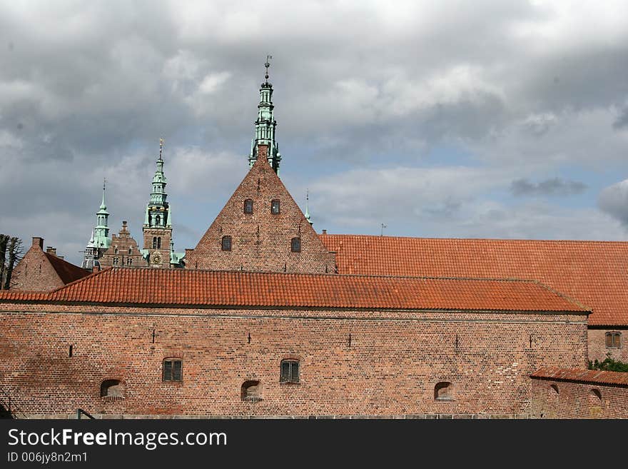 Castle  of  hilleroed in denmark (overall view). Castle  of  hilleroed in denmark (overall view)