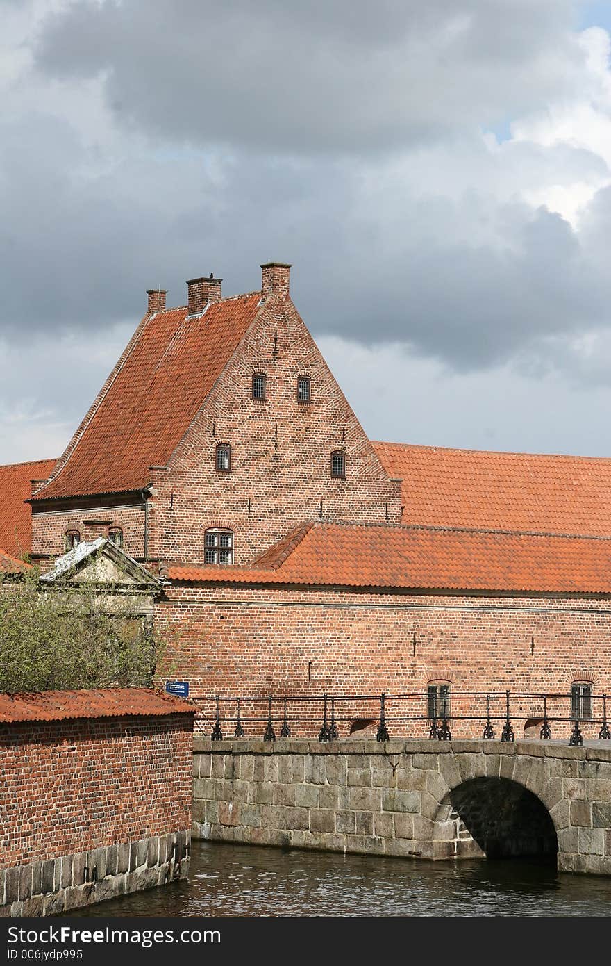 Castle  of  hilleroed in denmark (overall view). Castle  of  hilleroed in denmark (overall view)