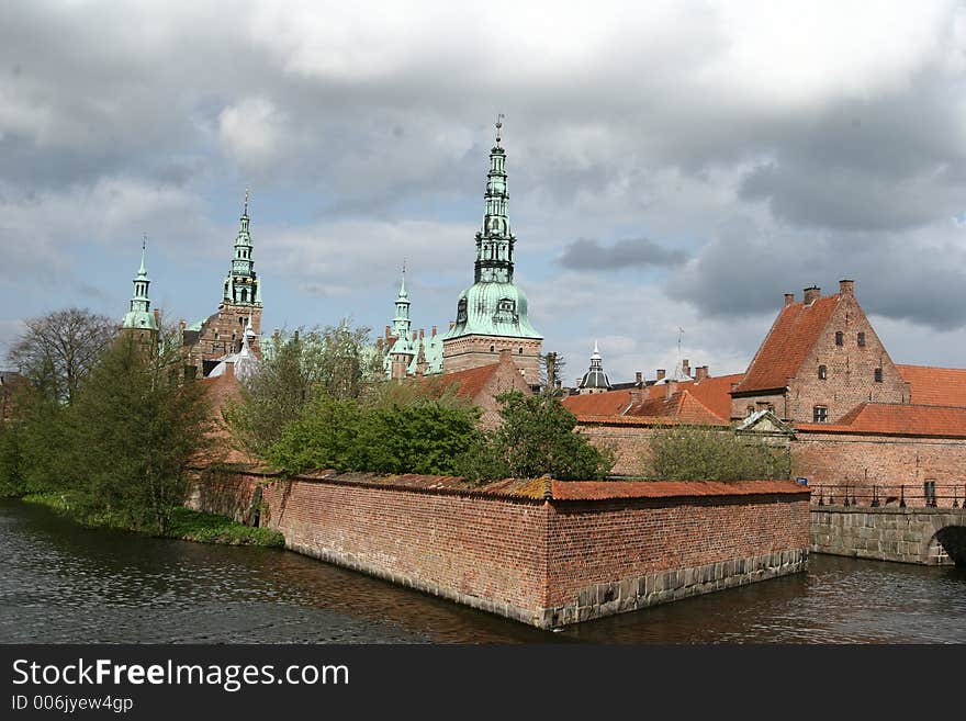 Castle  of  hilleroed in denmark (overall view). Castle  of  hilleroed in denmark (overall view)