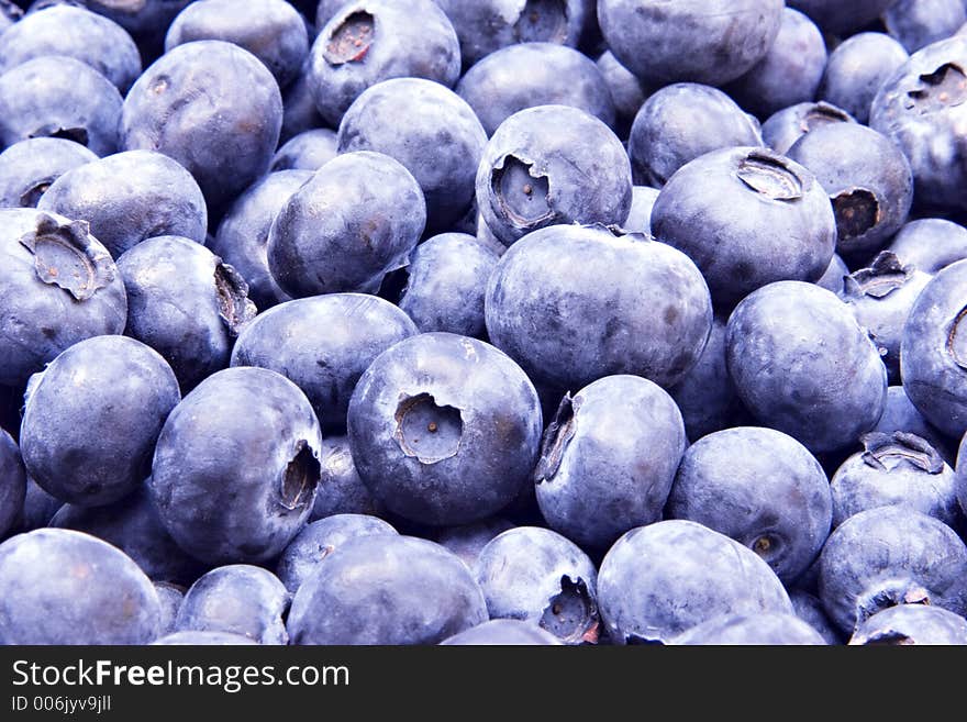 Freshly picked blue berries in closeup. Freshly picked blue berries in closeup.