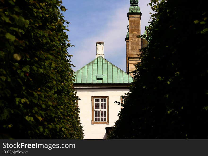 Castel of fredensborg in denmark a sunny sommer day. Castel of fredensborg in denmark a sunny sommer day