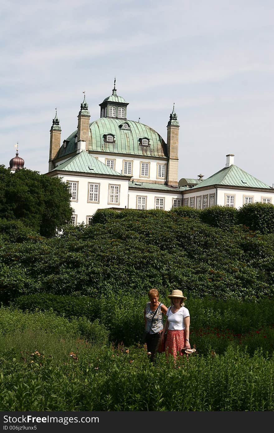 Castel of fredensborg in denmark a sunny sommer day. Castel of fredensborg in denmark a sunny sommer day