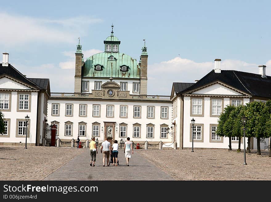 Castel of fredensborg in denmark a sunny sommer day. Castel of fredensborg in denmark a sunny sommer day