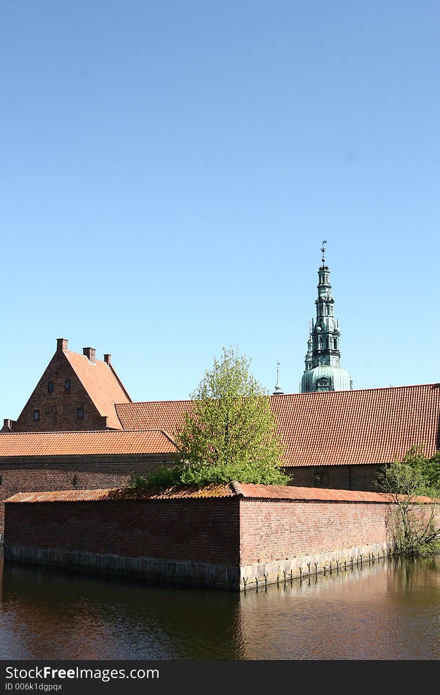 Castle  of  hilleroed in denmark (overall view). Castle  of  hilleroed in denmark (overall view)