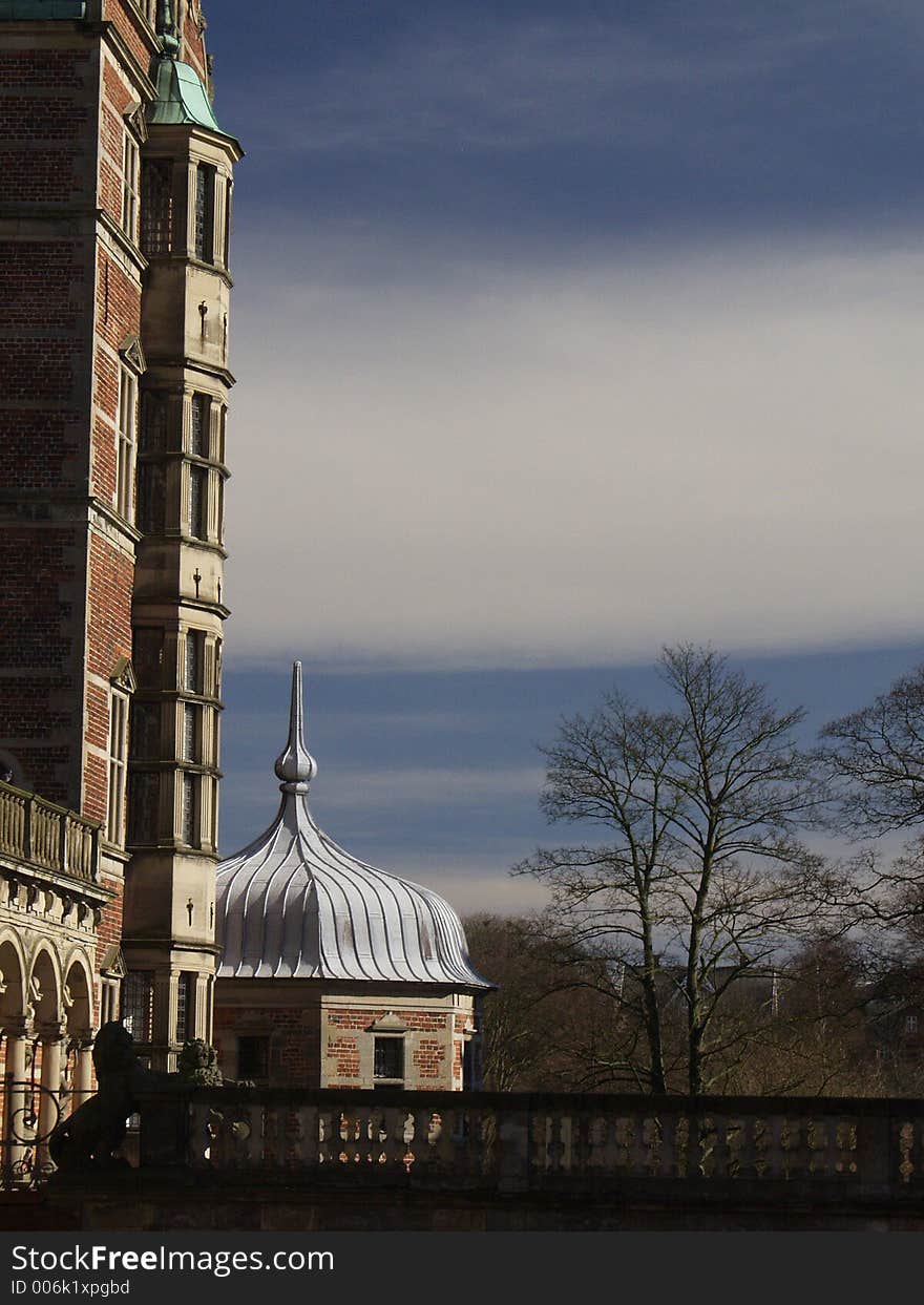 Castle  of  hilleroed in denmark (overall view). Castle  of  hilleroed in denmark (overall view)