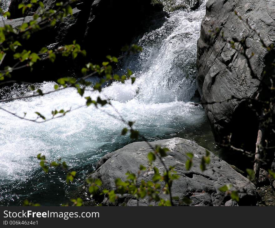 Small rapids in the forest. Small rapids in the forest