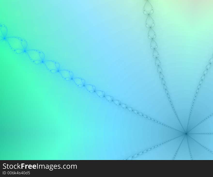 Rendered connected chains abstract background