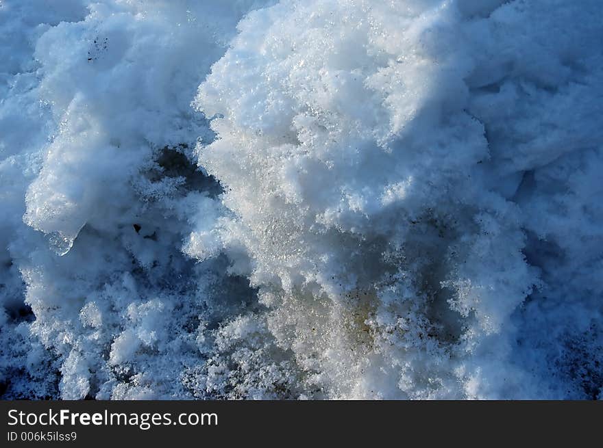 Snow soiled by pollution aerosols. Snow soiled by pollution aerosols