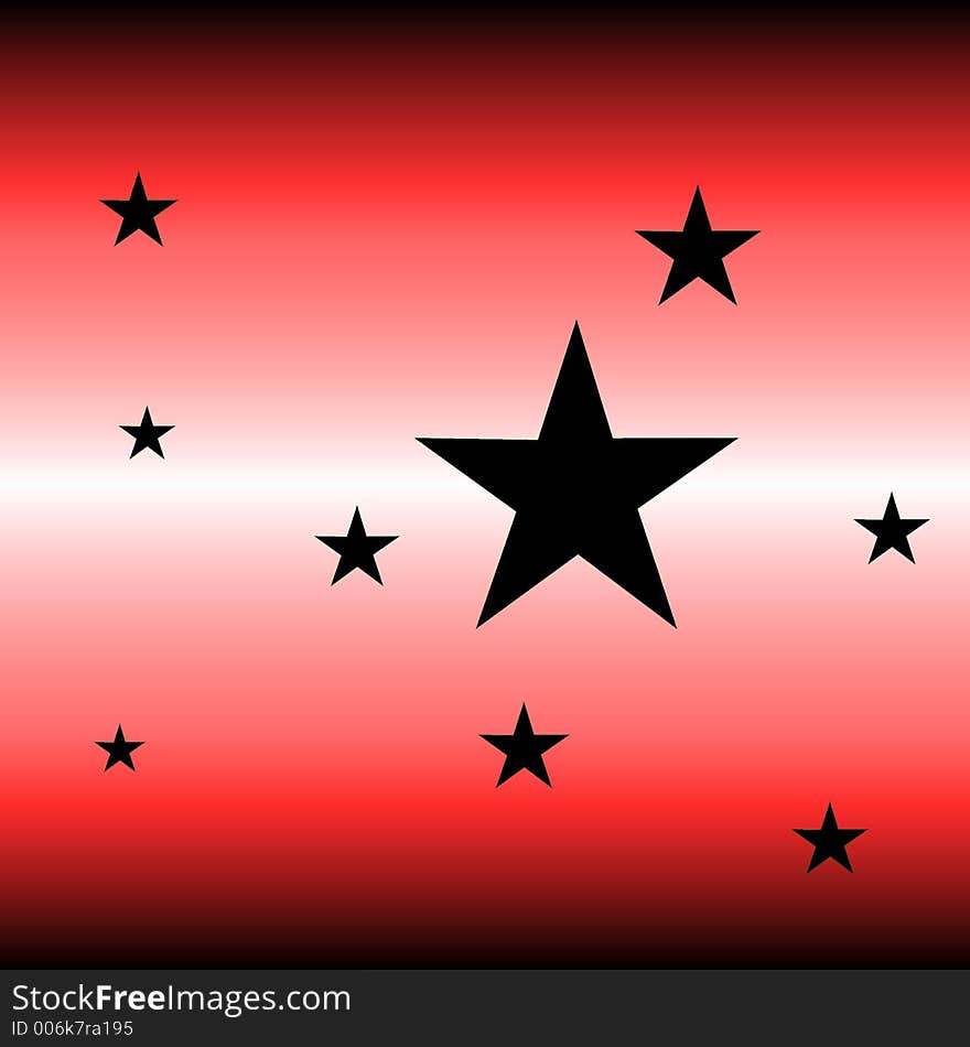 Fading red and black background with black stars. Fading red and black background with black stars.