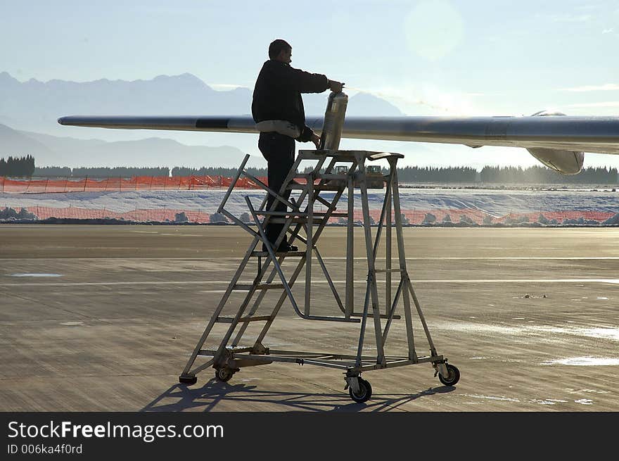 Wing of plane