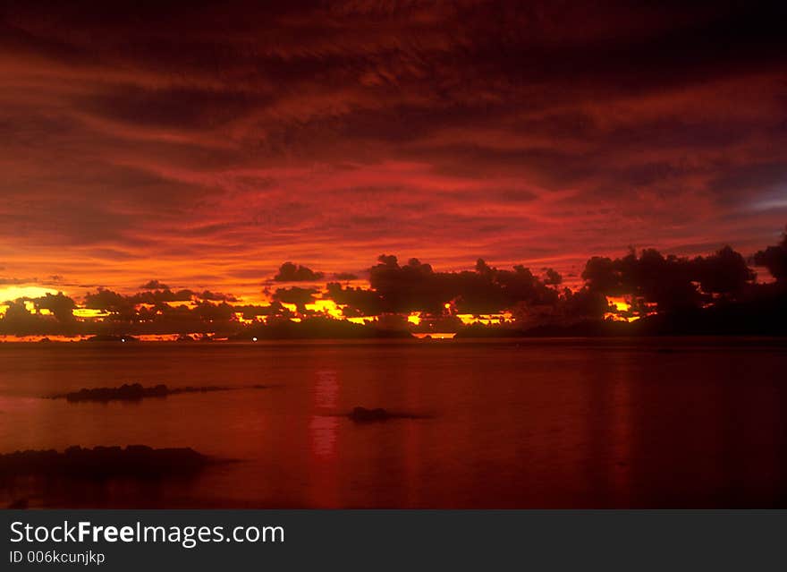 Sunset in Thailand. Sunset in Thailand