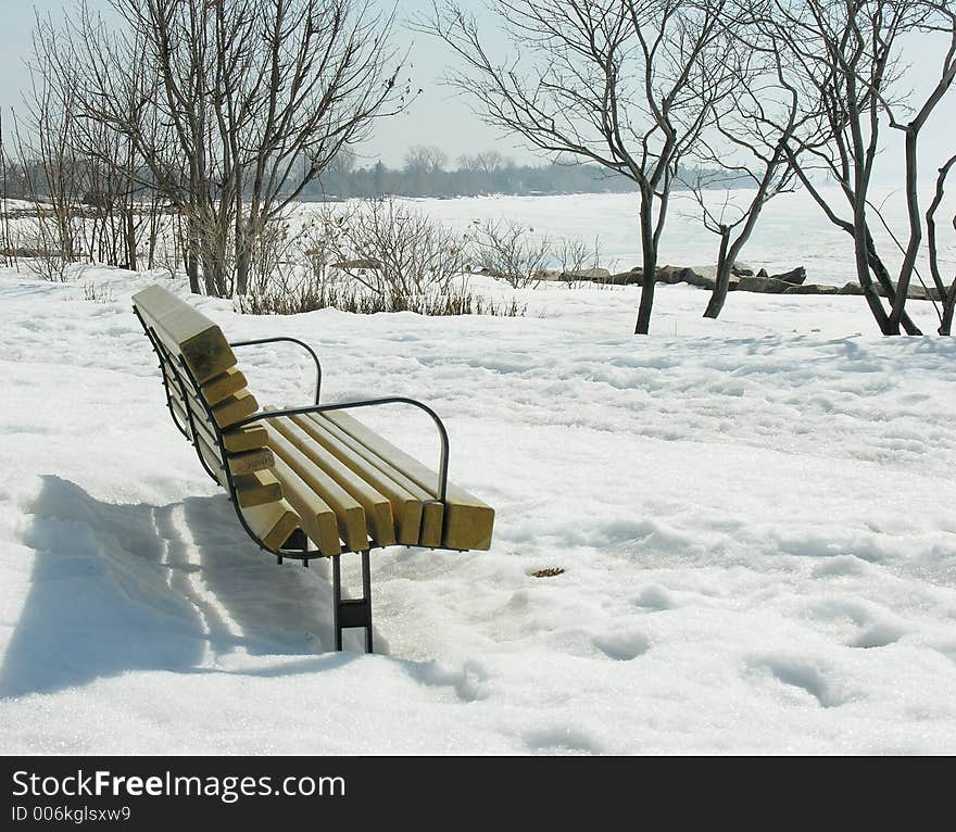 Bench In Winter