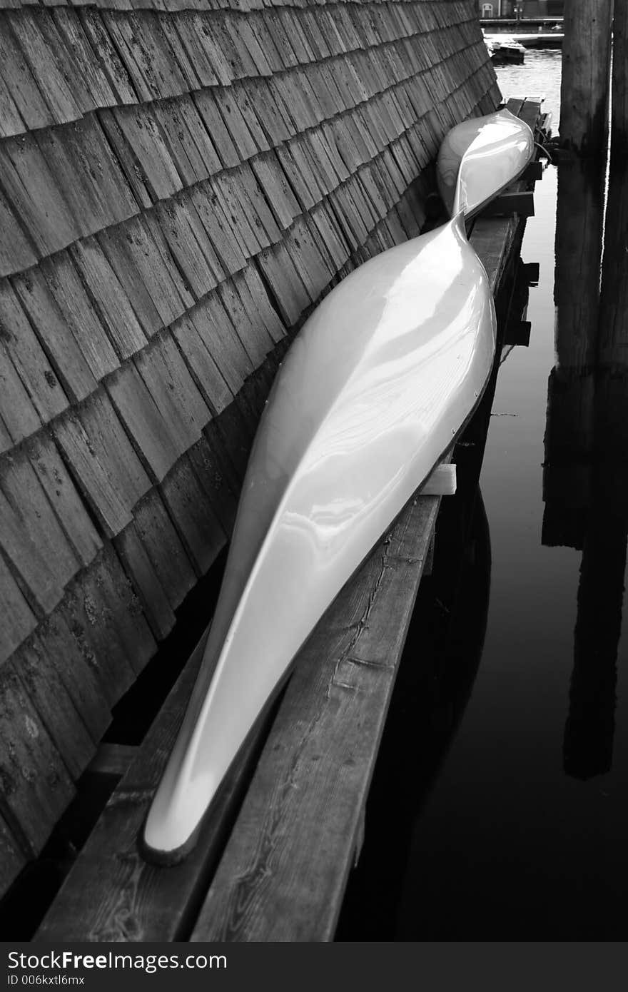 Two Docked Kayaks