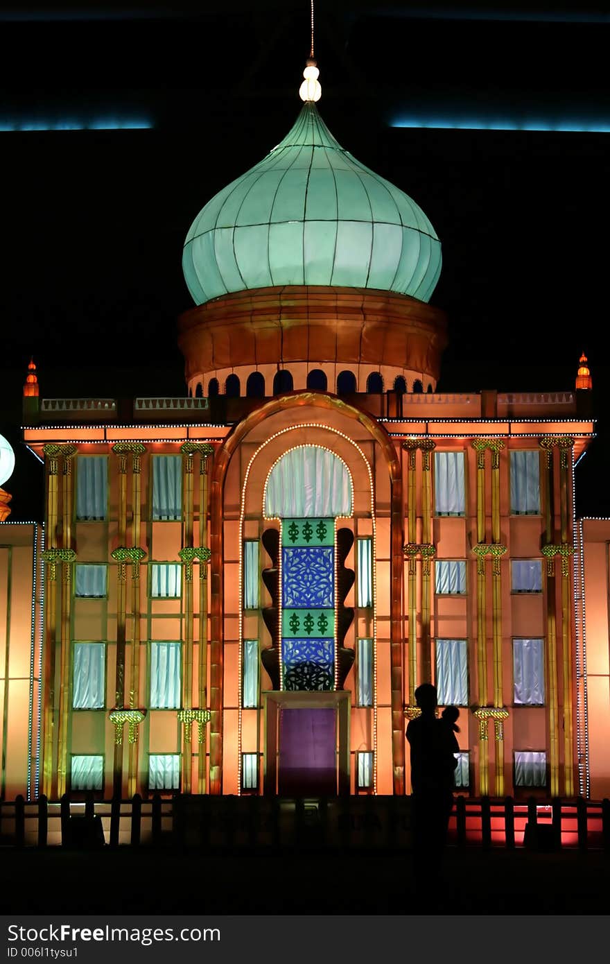 Fabric lantern of central government building in Putrajaya. Fabric lantern of central government building in Putrajaya