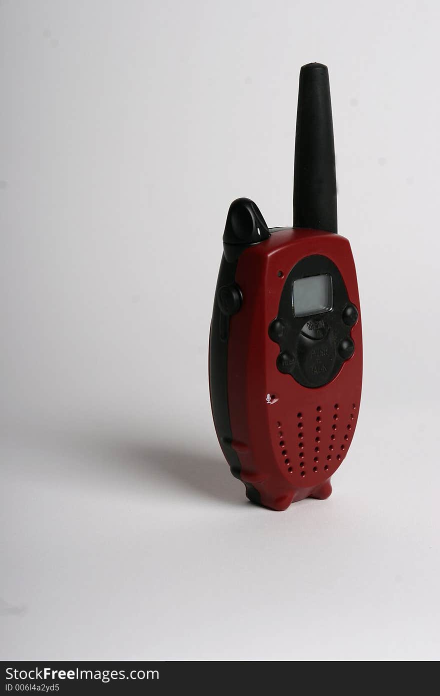 A FRS radio red color on a white background