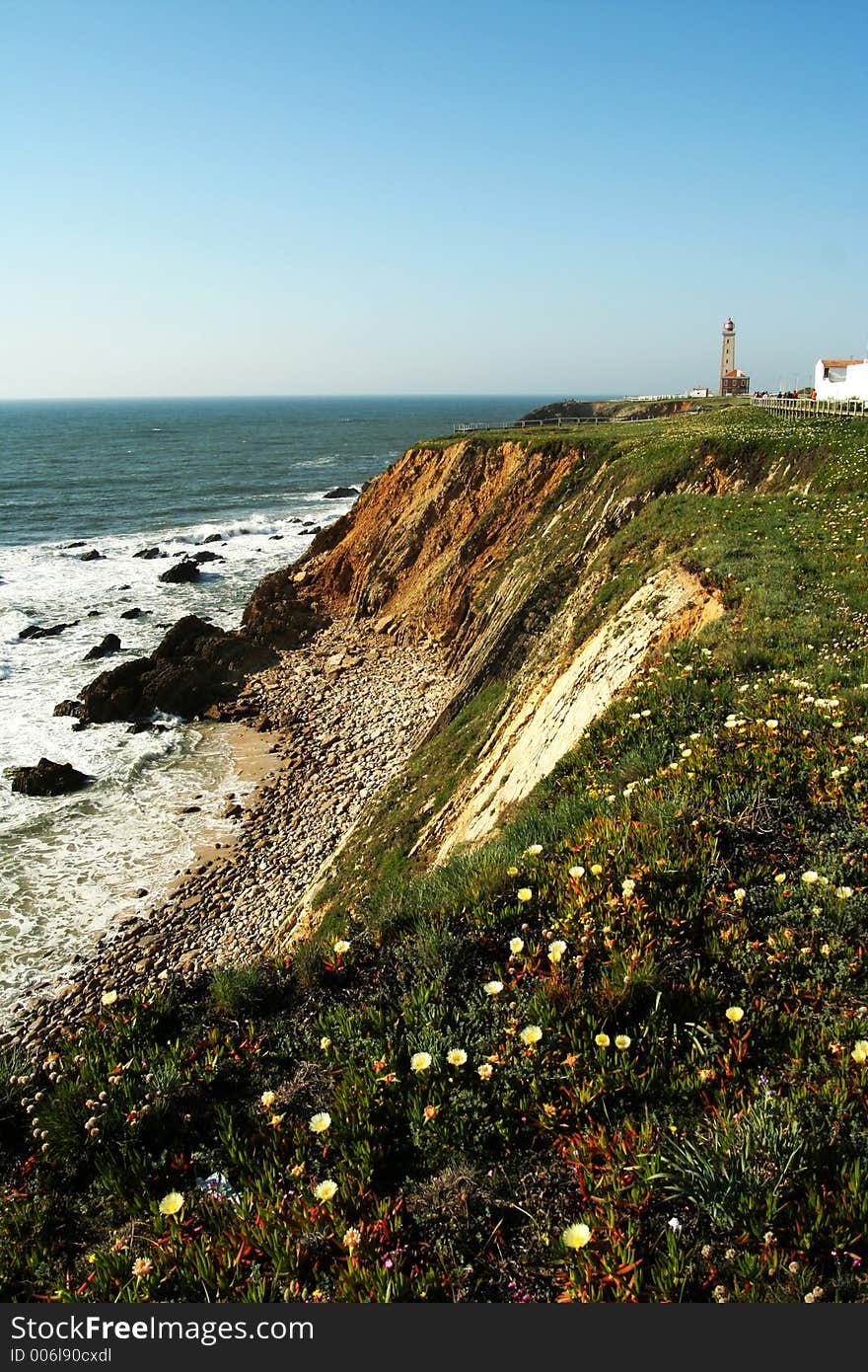 Lighthouse at the coastline