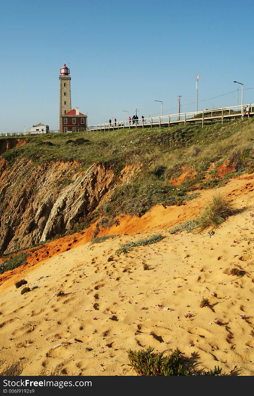 Lighthouse at the coastline