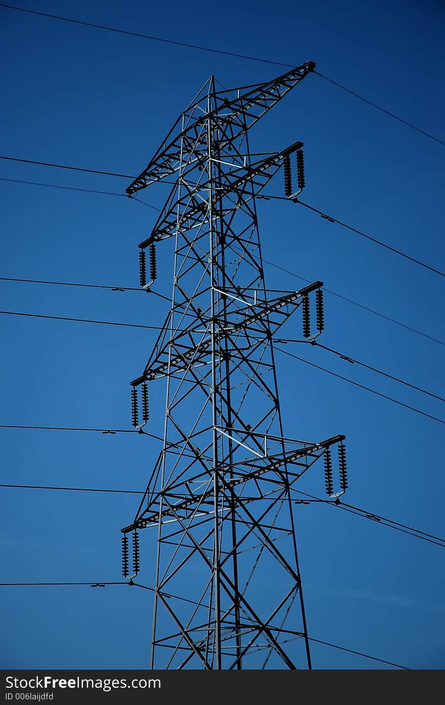 Electricity pylon with blue background. Electricity pylon with blue background.