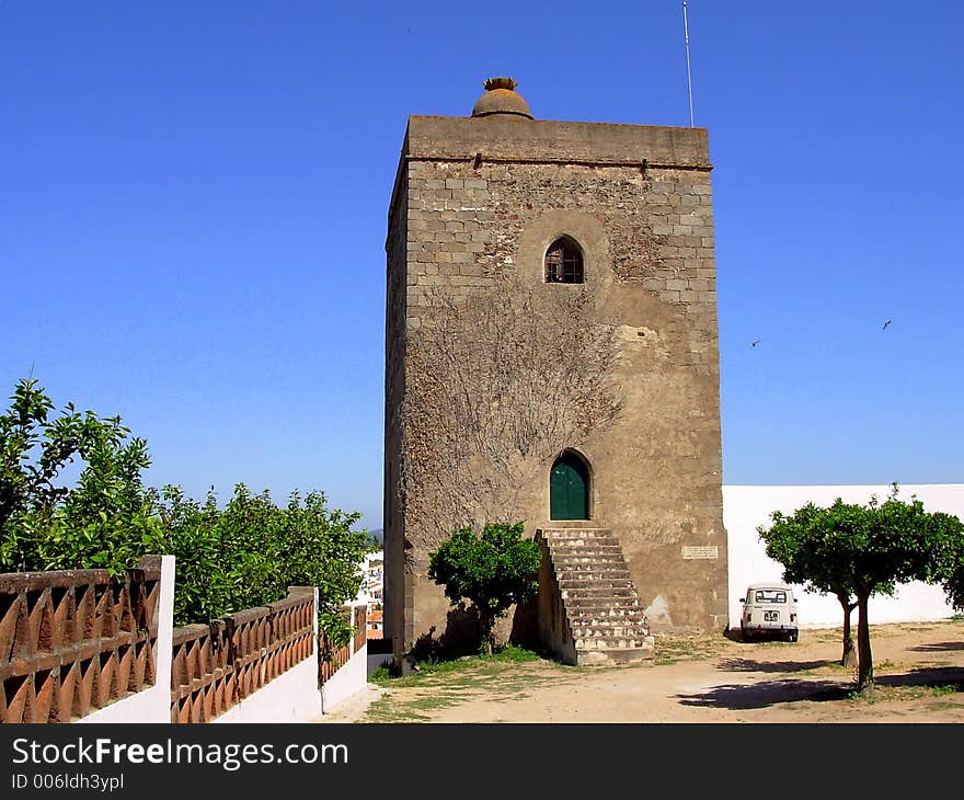 Tower of the old castle of the village of Redondo, Portugal. Tower of the old castle of the village of Redondo, Portugal.