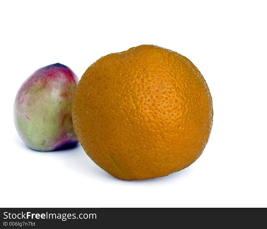 Oranges and plum