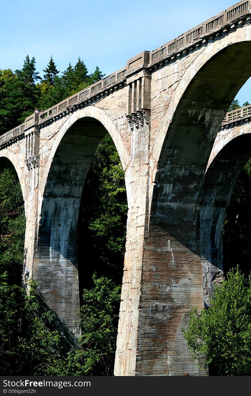 Old stone railroad bridge. Old stone railroad bridge