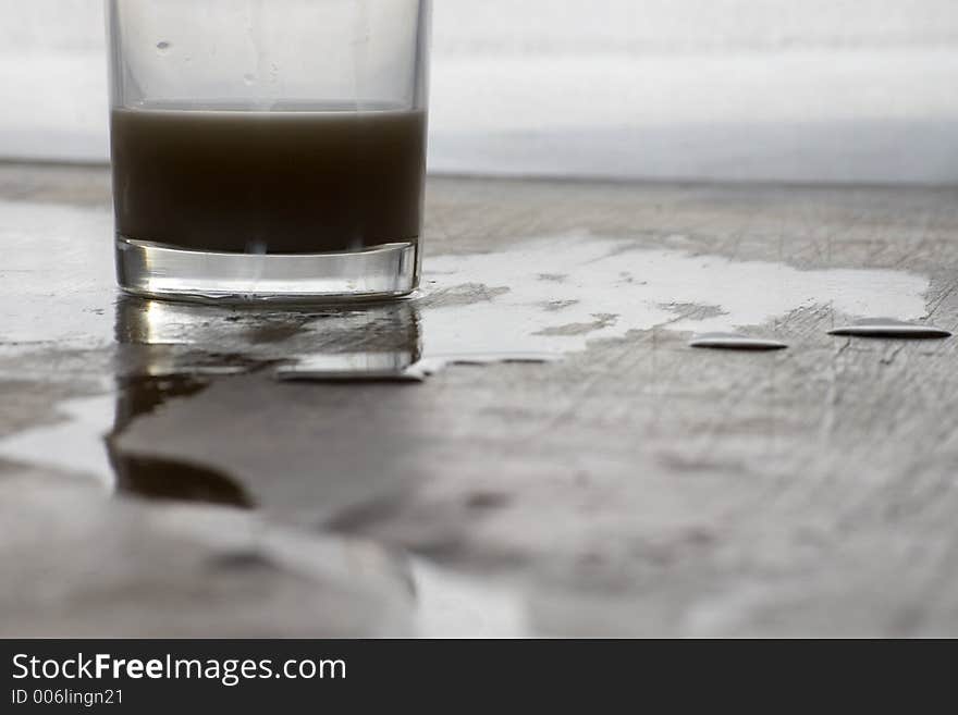 Water on table